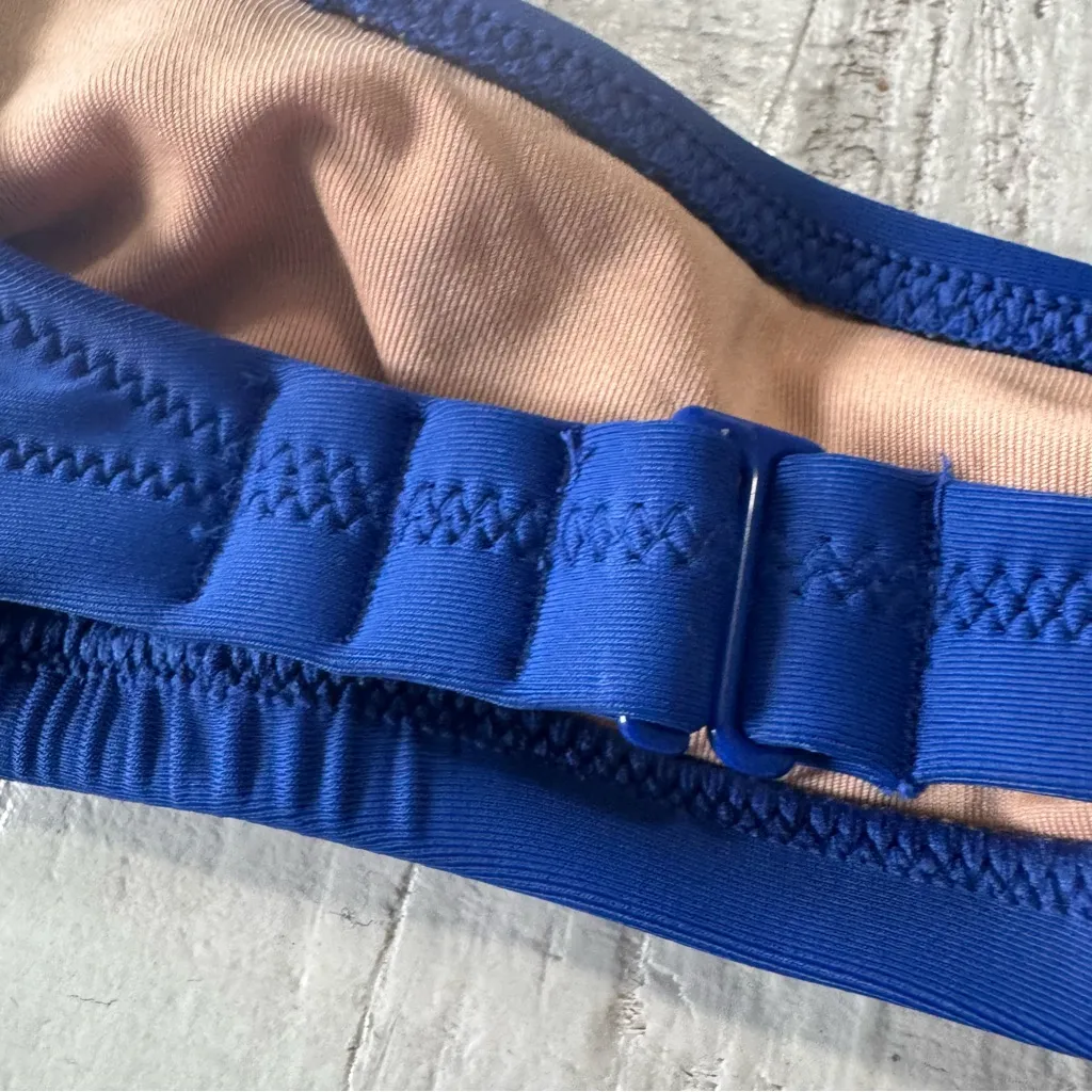 J.Crew Heritage Scoop Neck Bikini Top‎ NWT size XS in Bright Blue - Image 5