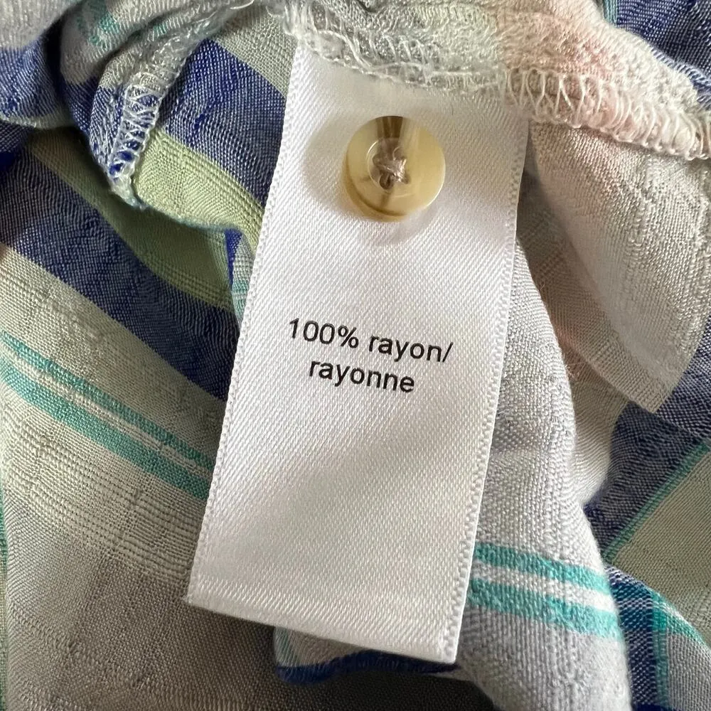 Maurices Womens Shirt Button Down Collared Cold Shoulder Long Sleeve Plaid 1X - Image 8