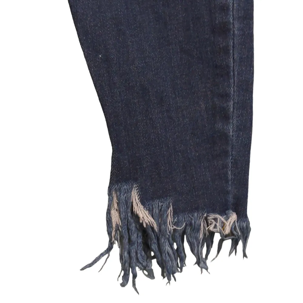 Uptown Girl Destroyed Fringe Skinny Jeans Distressed High Rise 1/25 - Image 8