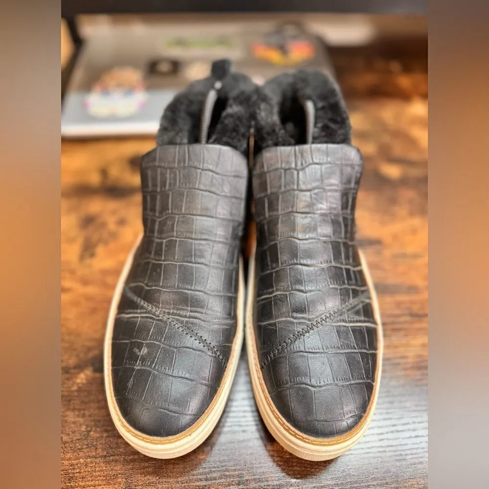 Toms Tom’s Paxton Black Croc Embossed Sneaker size 10 - Image 5