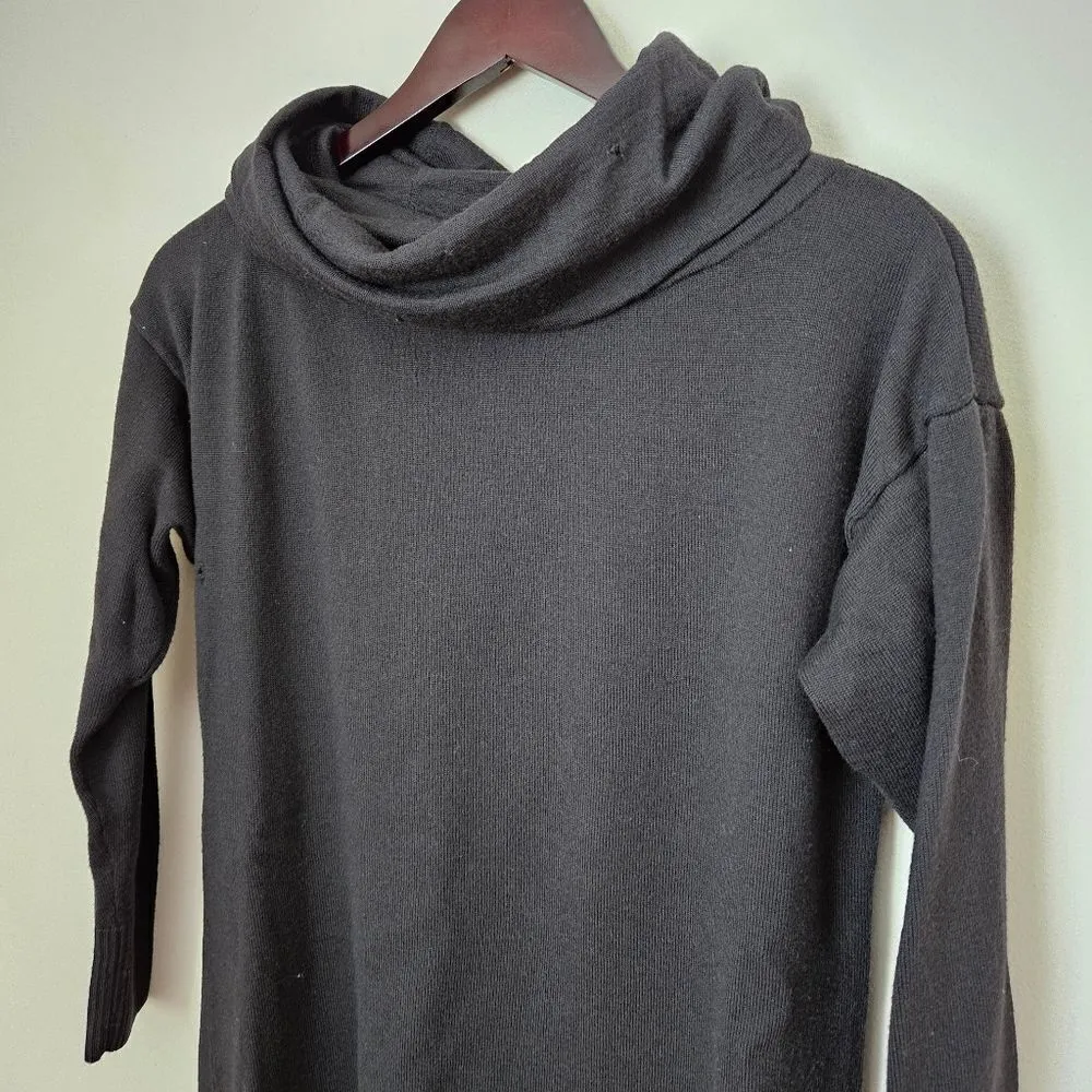 Ann Taylor Dress Long Sleeve Turtleneck Black Knit Merino Wool Business Casual - Image 2