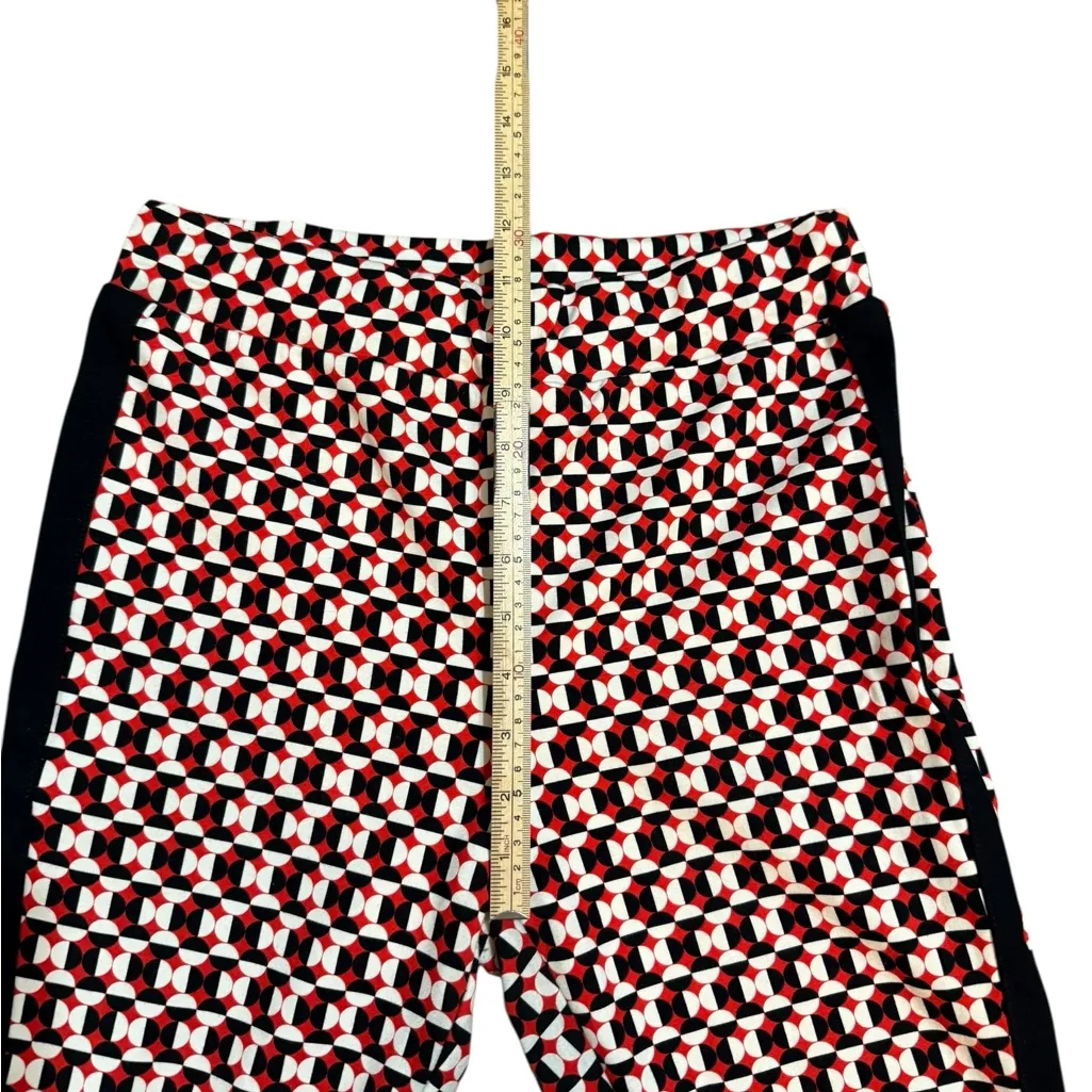 Anthropologie  Maeve Pull-On Bootcut Pants Geometric Patterned Black Side Stripes - Image 7