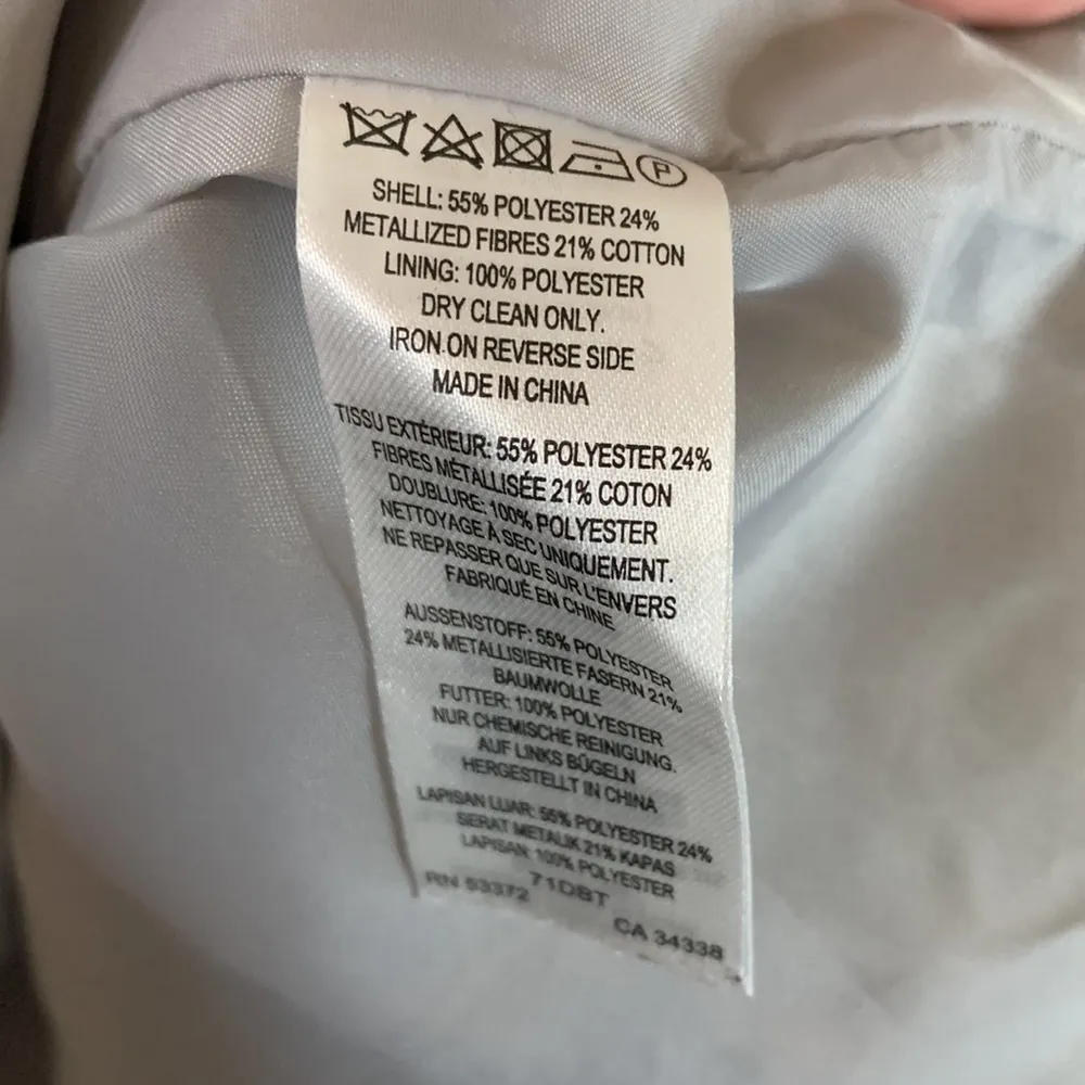 French Connection Metallic Thread Sleeveless Dress Size 10 - Image 5