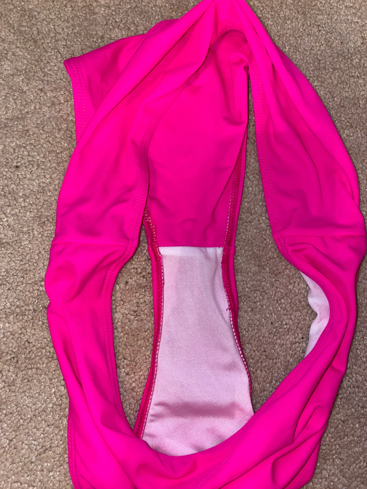 SheIn Hot Pink Striped Bikini - Image 2