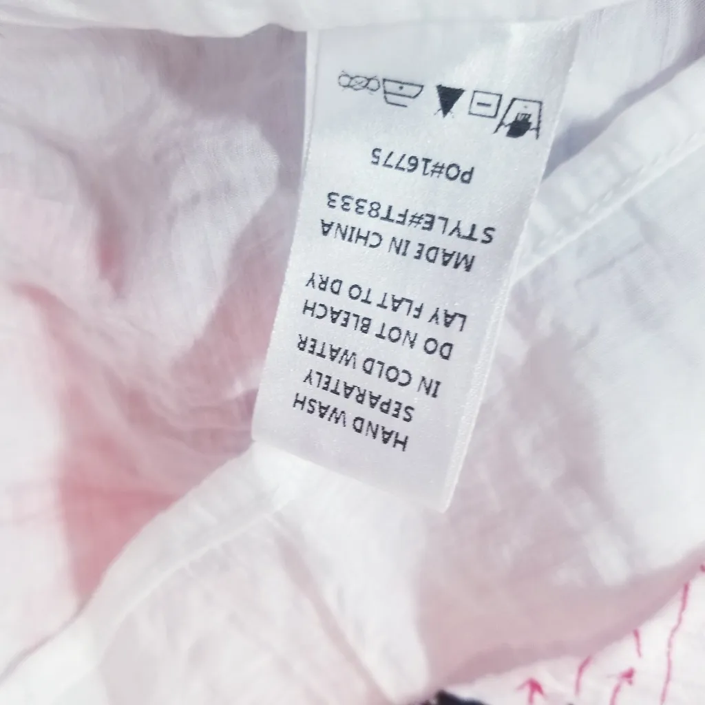 Fate Ruffle Floral and Geometric Patterned Women's Top Red - Image 6