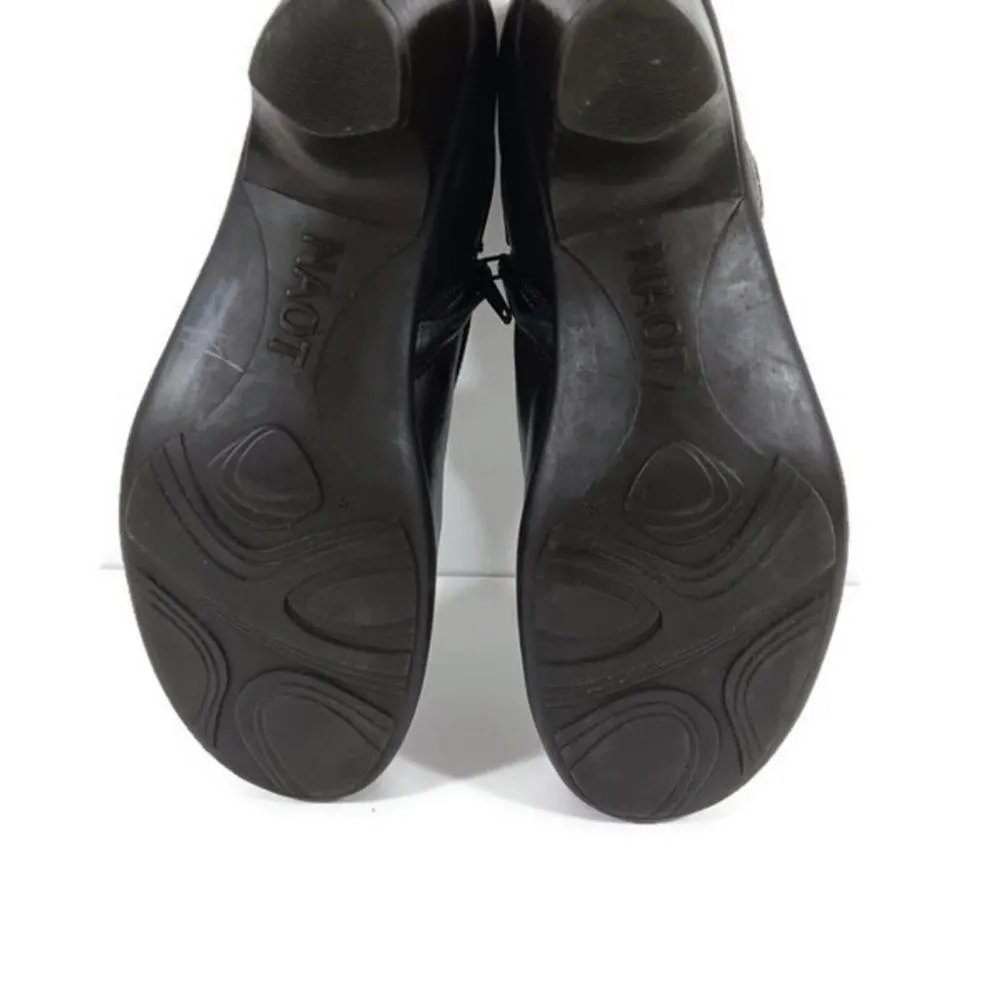 S1047 EUC $199 Naot Ankle Boots size 38 US 7/7.5 Black - Image 8