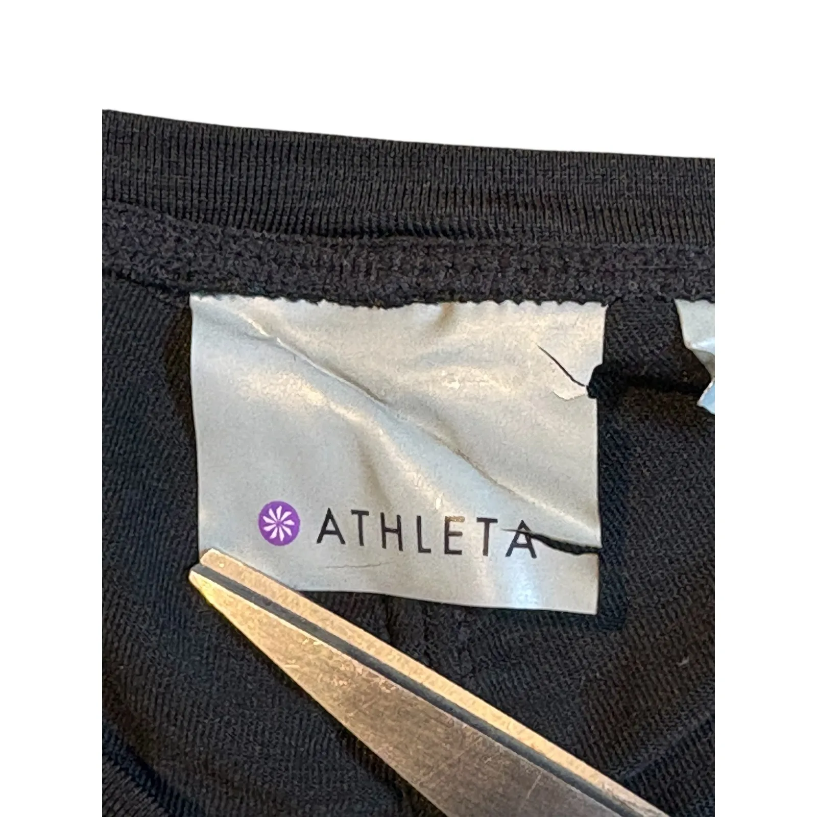 Athleta Pop Space Dye Half Zip Pullover Black Long Sleeve Pocket Women Medium - Image 7