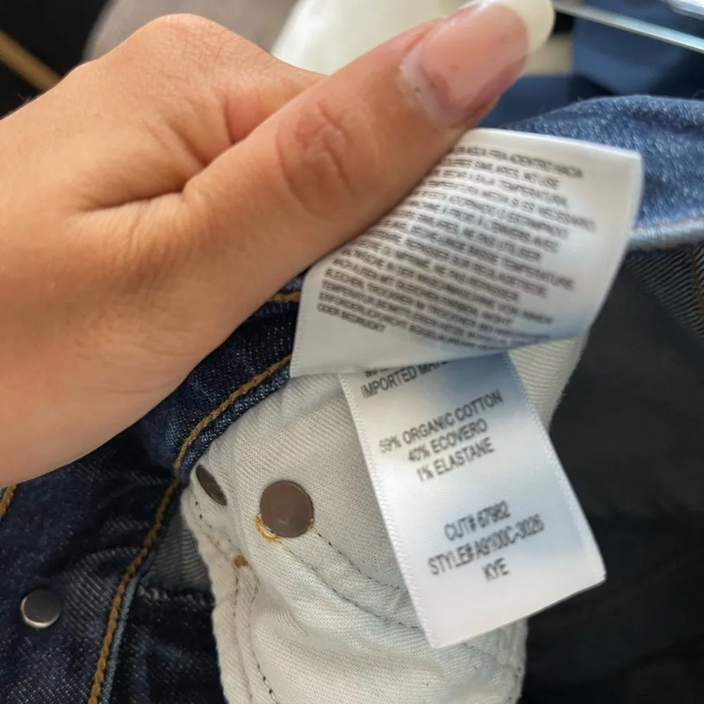 Agolde Blue Dark Wash Jeans - Image 5