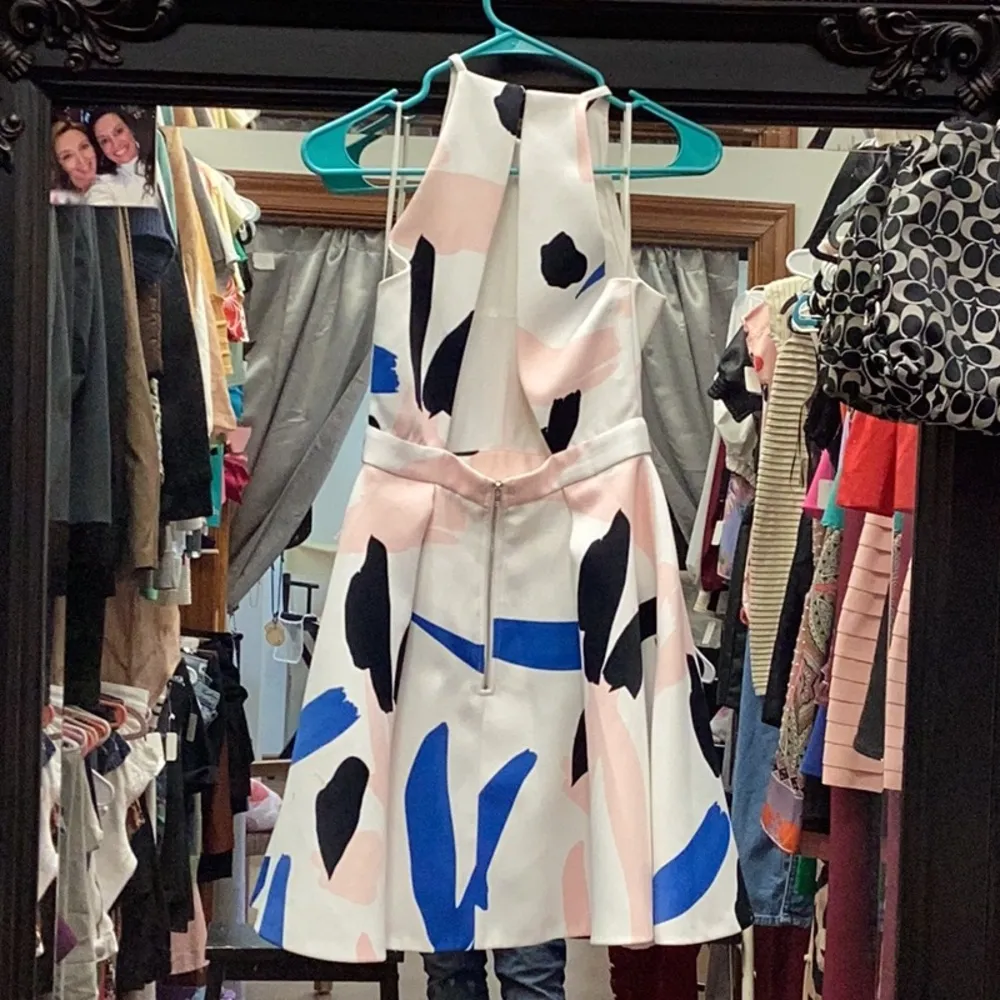 Elliot headway i’vory print skater dress - Image 2