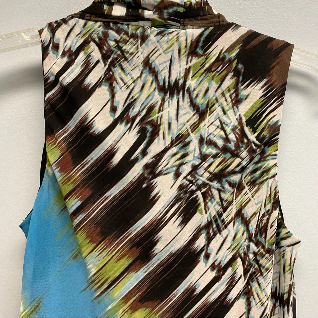 Bisou Bisou multicolored Sleeveless Top size medium - Image 5