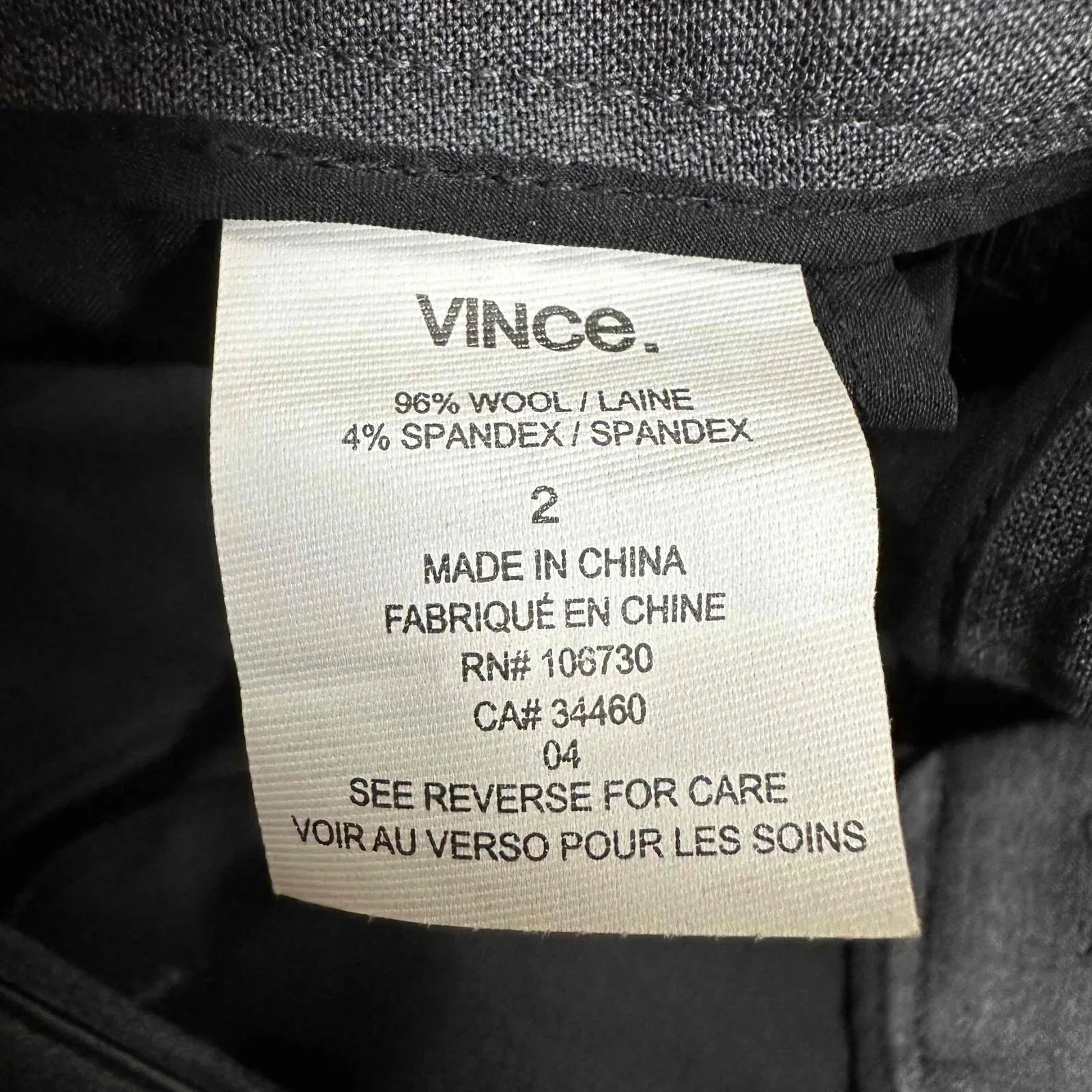 Vince Wool and Lamb Leather Pleated Trousers Size 2 Gray - Image 5