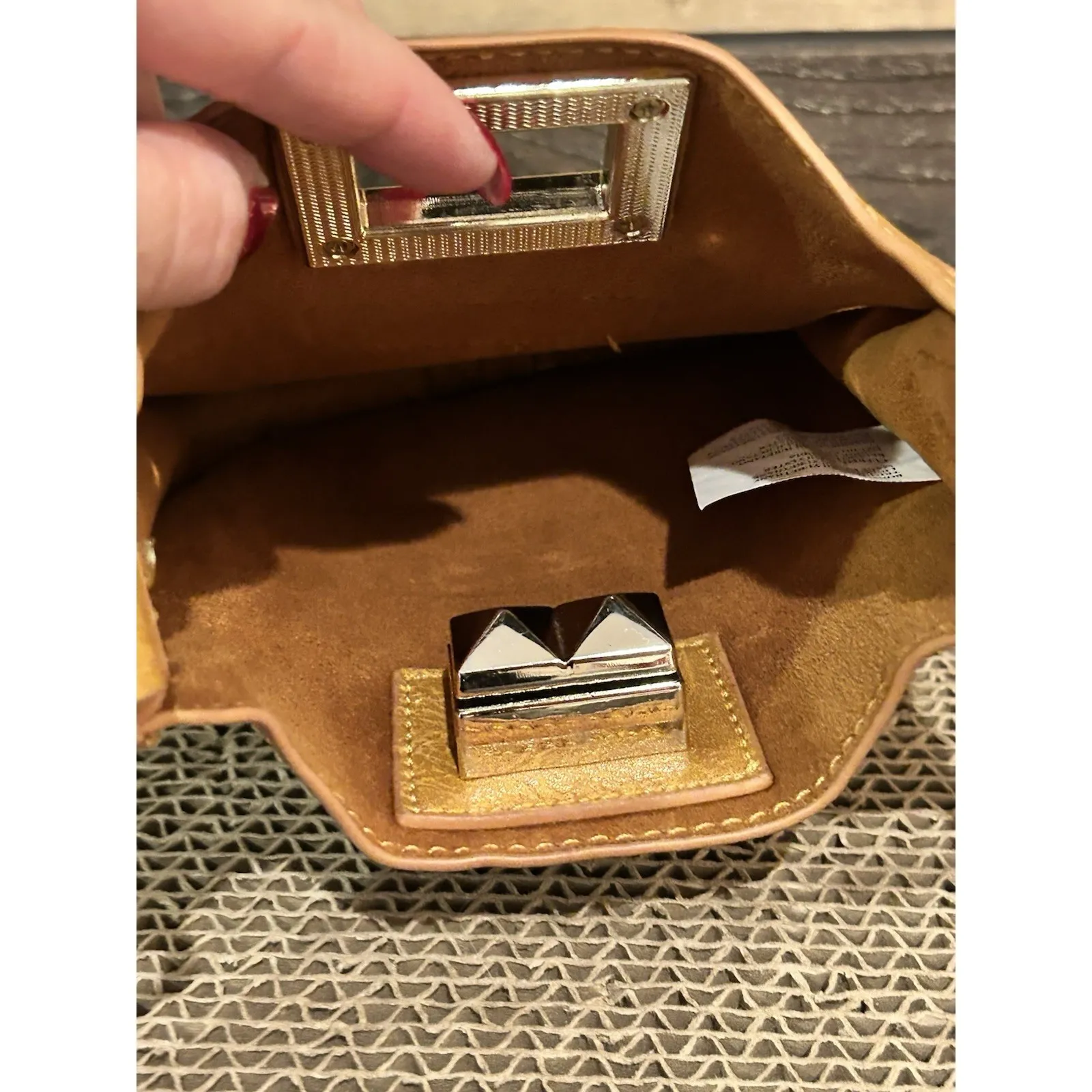 Steve Madden Crossbody Tan Bingrid Vegan Western Boho GORPcore Street Academia - Image 10