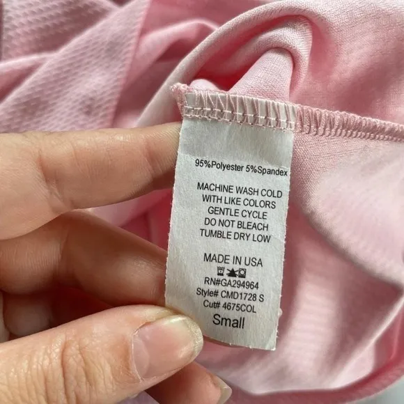 La Clef Dress Womens Small Maternity Pink Textured Layered Ruffle Mini - Image 8