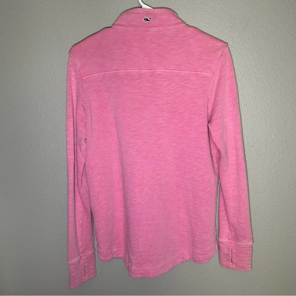 Vineyard Vines Pink Garment Dyed Relaxed Slub Shep Shirt Sweater size XS - Image 7