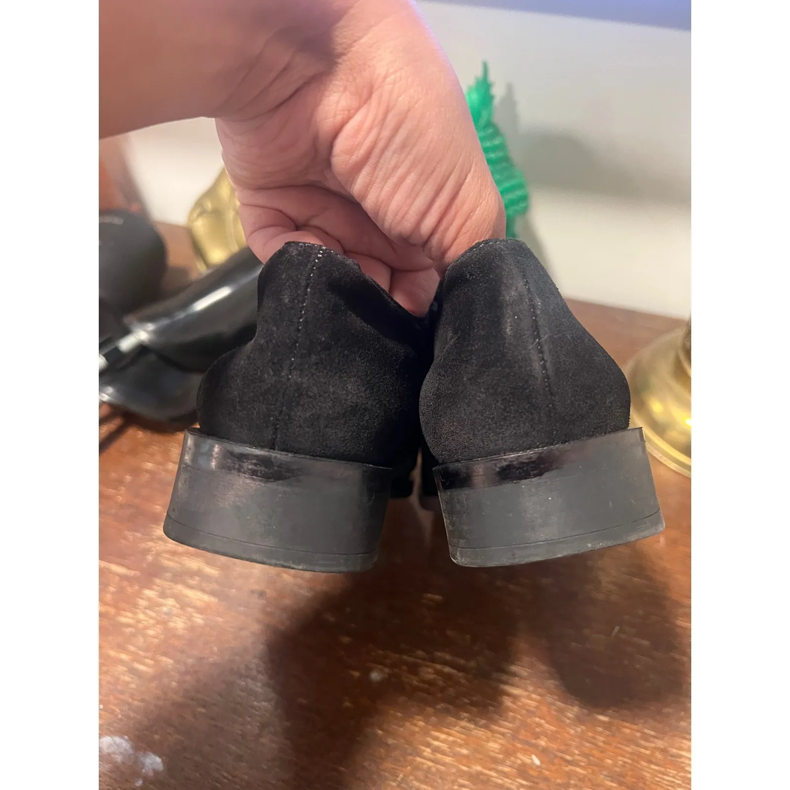 ZARA Western Suede Black Booties 7 Festival Boho - Image 10