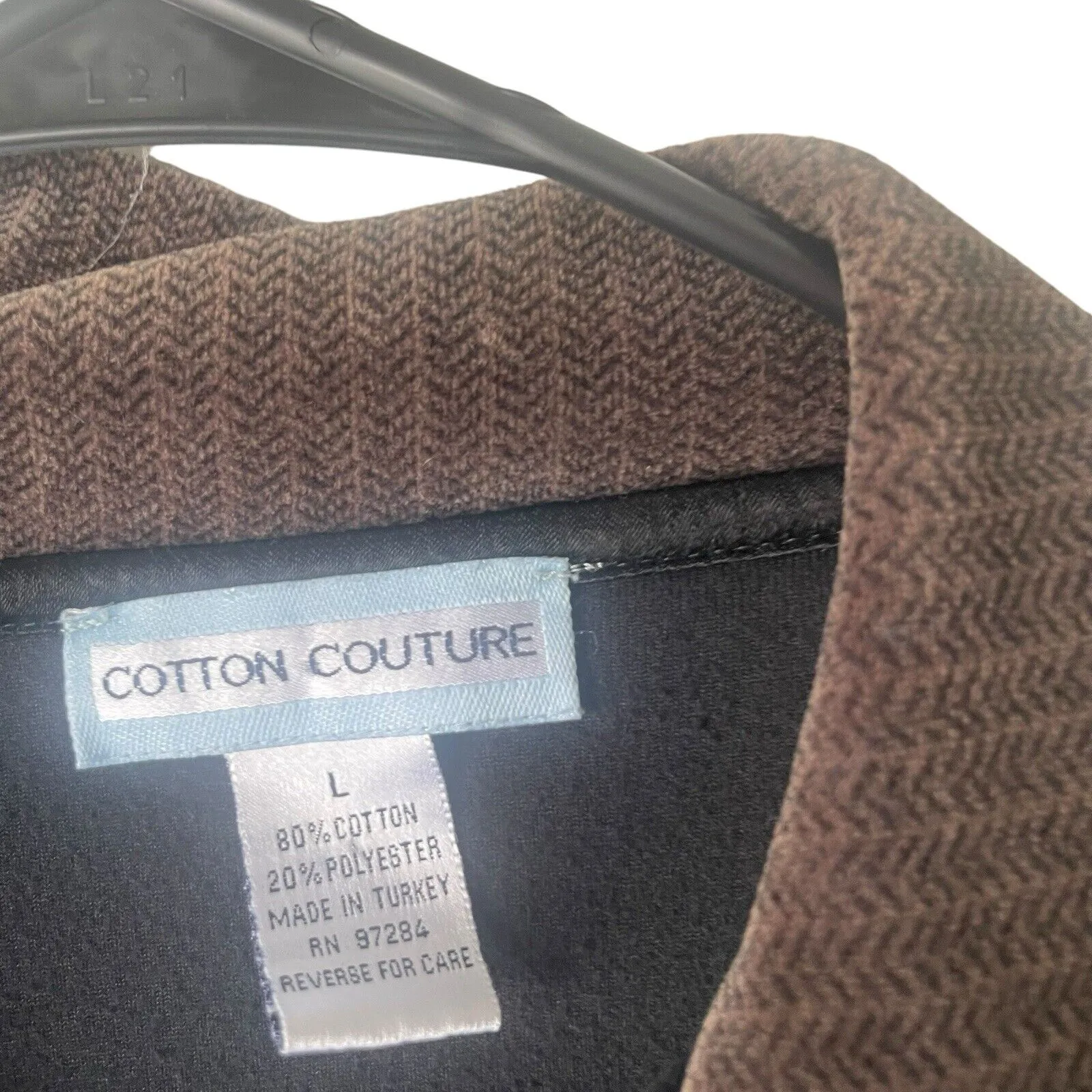 Cotton Couture Women's Size Large Velvet Grunge Academia Full Zip‎ Sweater Black - Image 5