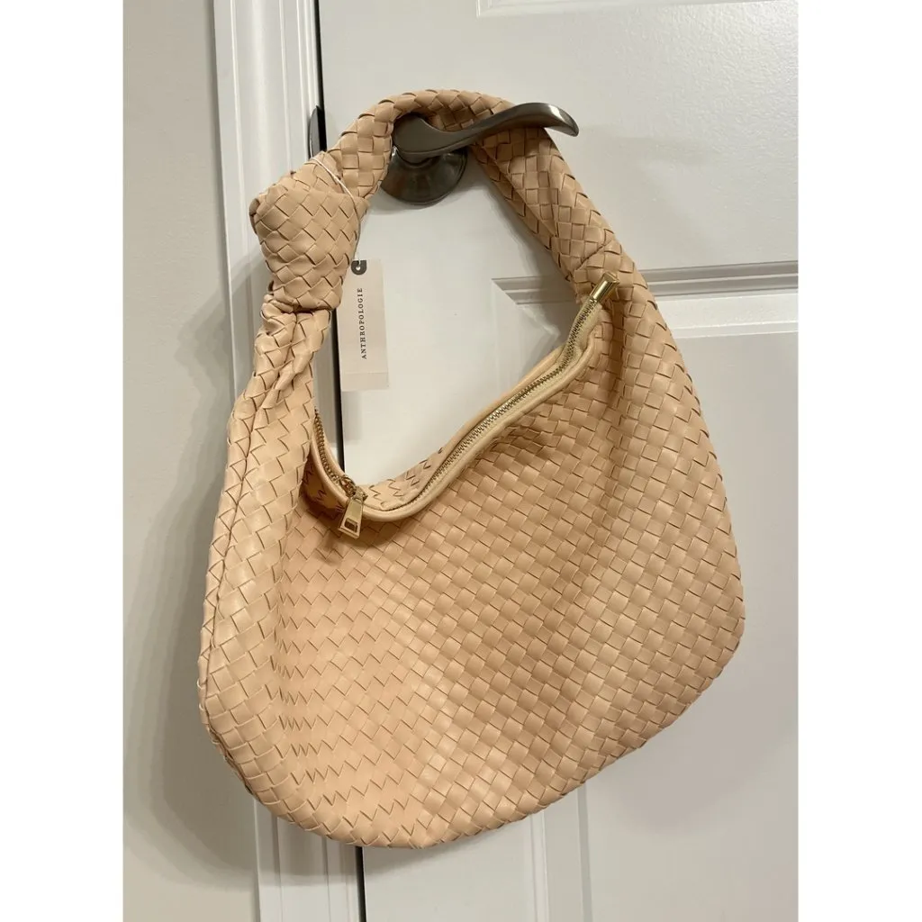 ANTHROPOLOGIE The Brigitte Satchel by Melie Bianco Oversized Edition Pink Combo - Image 4