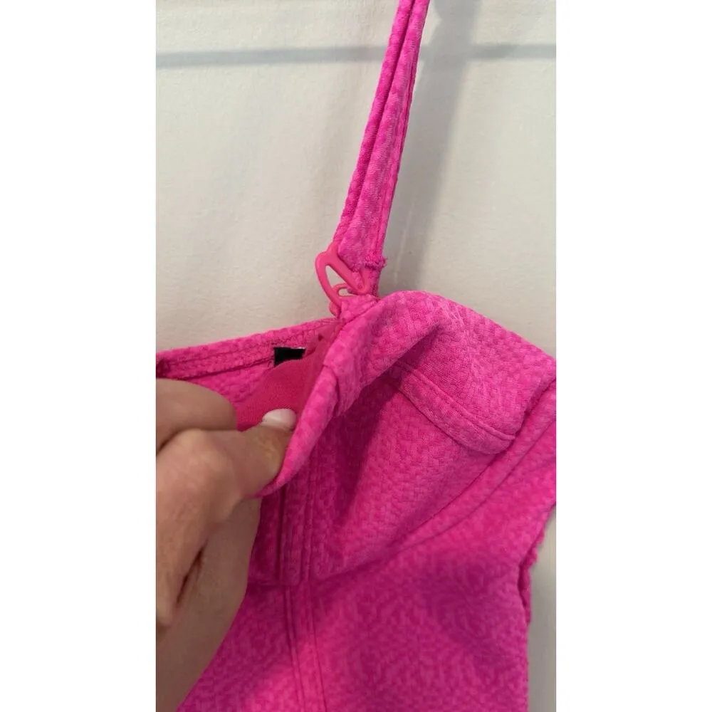 MINK PINK Revolve Corset Mini Hot Pink Dress Womens Size Small 1786 - Image 4