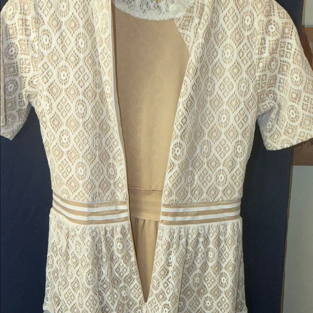 Baltic Born Elegant Cream Lace Dress S - Image 6
