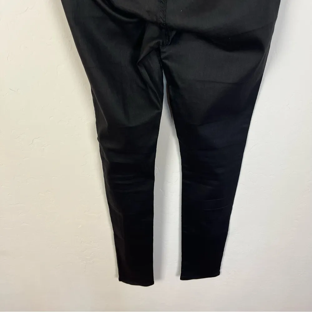 Helmut Lang Black Stretch Skinny Coated Pants - Image 5