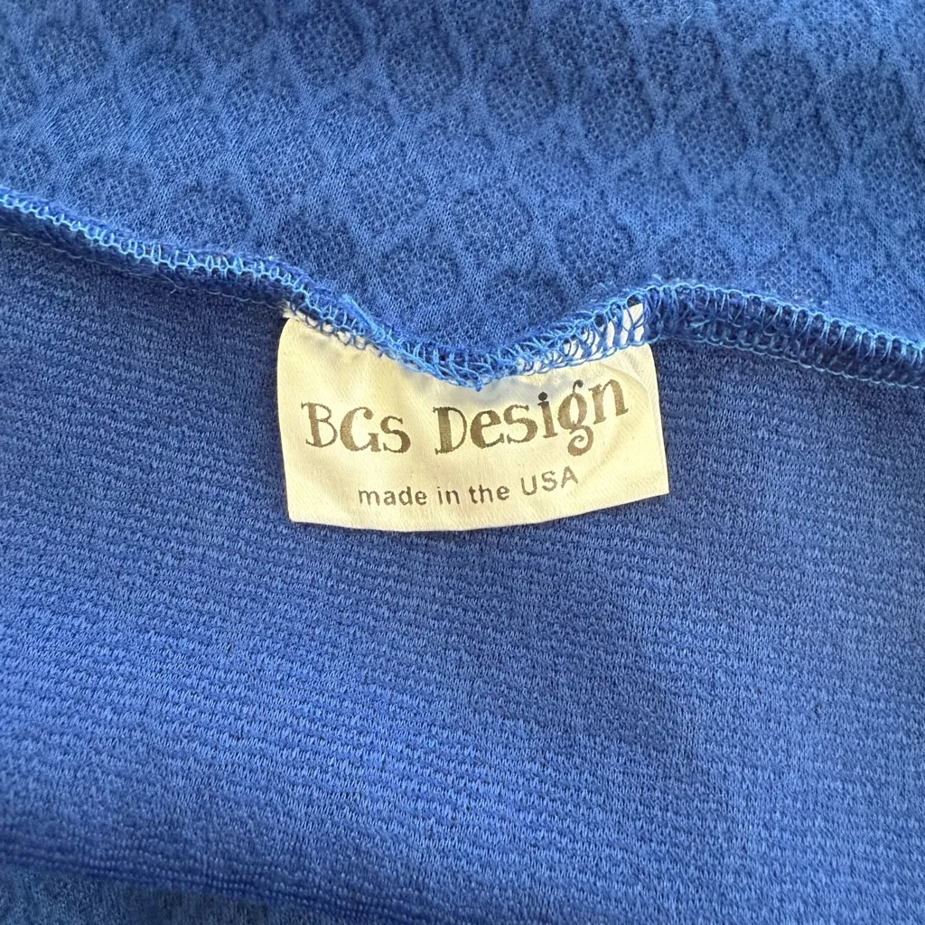 Chic Royal Blue Textured High Waist Midi Pencil Skirt Modest Workwear Classic XL - Image 6