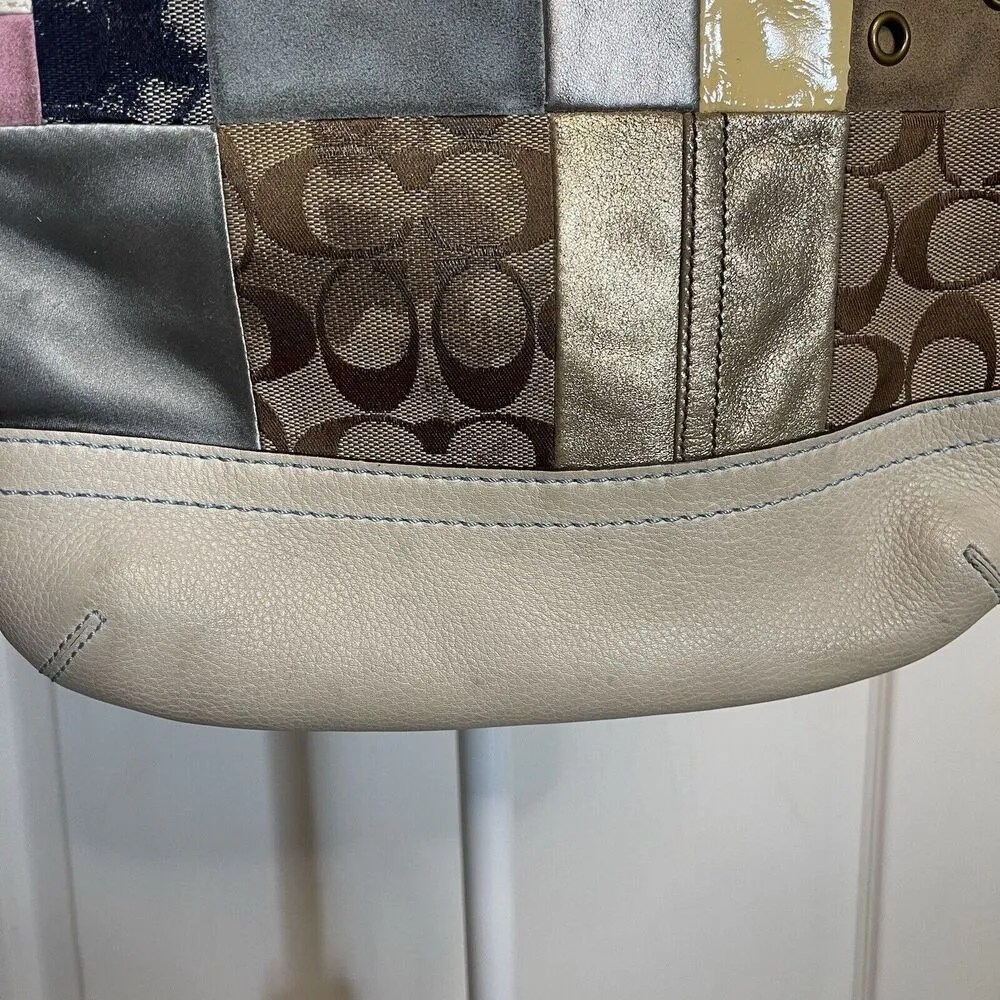 COACH Patchwork B06Q-10018 Multicolor Crossbody Shoulder Handbag Multi Pattern - Image 3