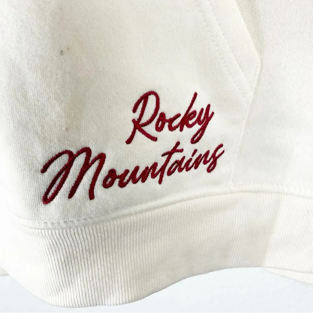 RENUAR Cream Aspen Rocky Mountains Long Sleeve Kangaroo Pocket Hoodie Sweatshirt Size undefined - Image 11