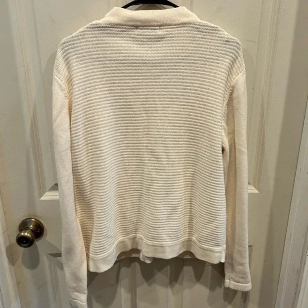 Orvis Off White Cotton Cardigan Women's Size Large‎ Button Down Gorpcore - Image 7