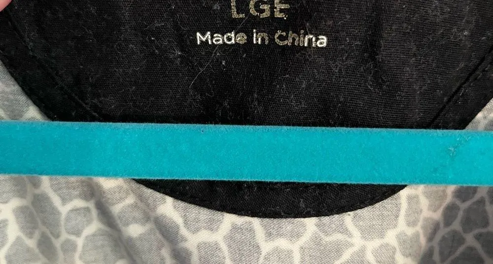 Women’s Large Animal Print Scrub Top - Image 2