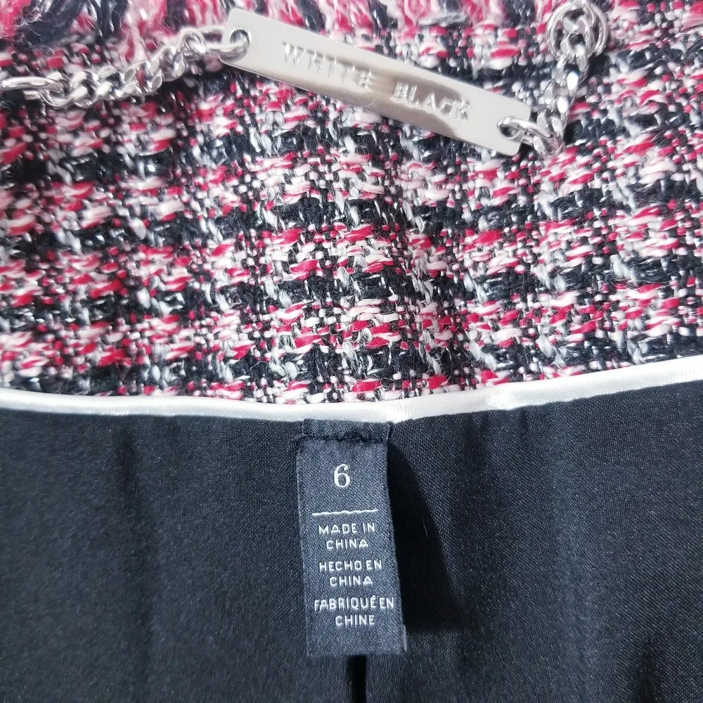 White House Black Market Wool Blend Tweed Metallic Blazer - Image 2