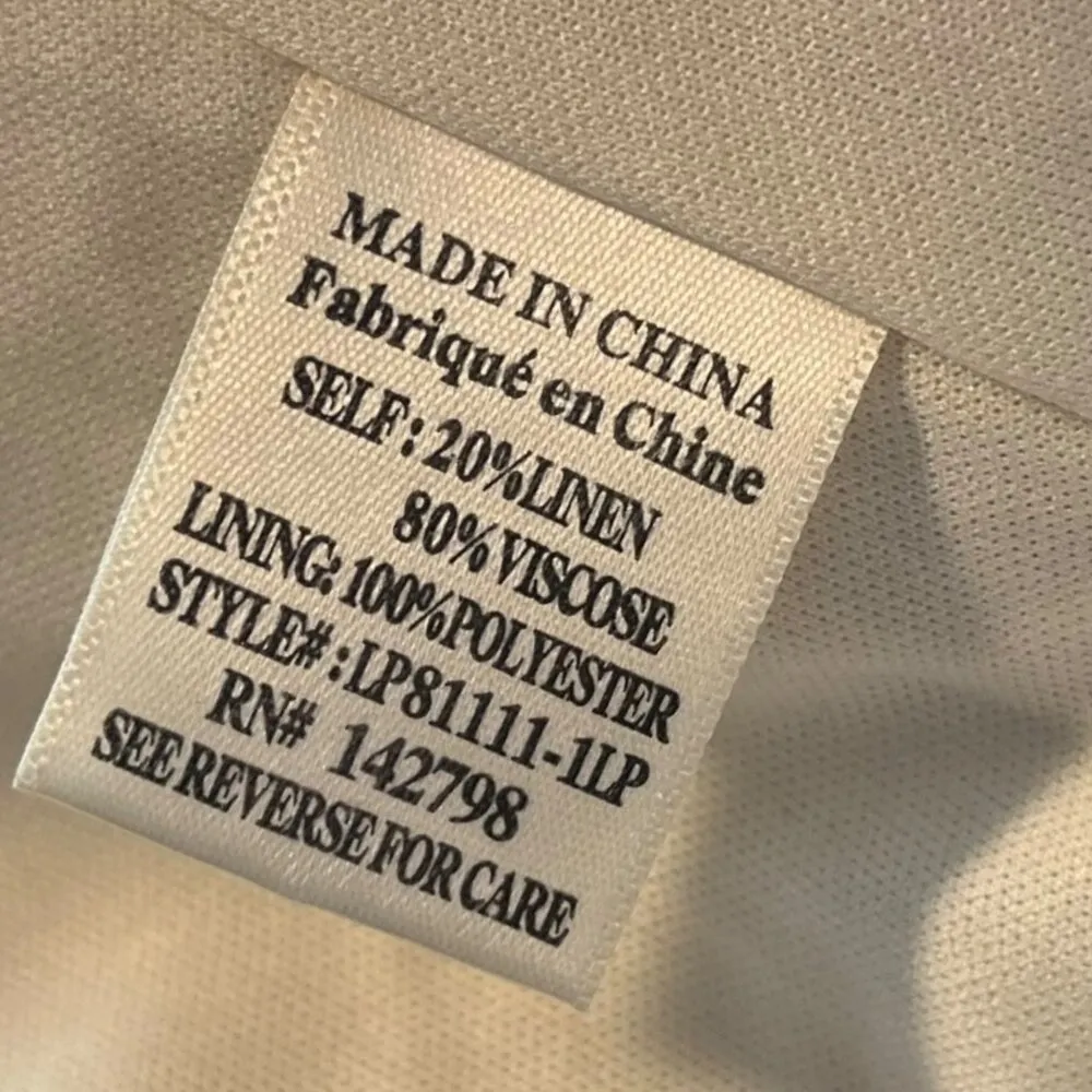 Pink Lily Women's 2XL Linen Blend Skort‎ Beige Tan Coastal Summer Beachy Casual - Image 6