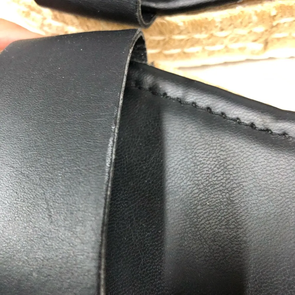 Steven Madden platform wedge Sandals black 6M - Image 11