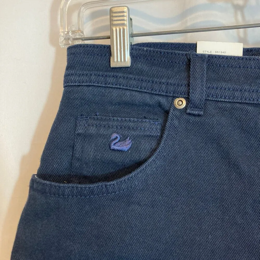 NWT Gloria Vanderbilt Classic Fit Tapered Leg Stretch Short Navy Denim Jeans - Image 2