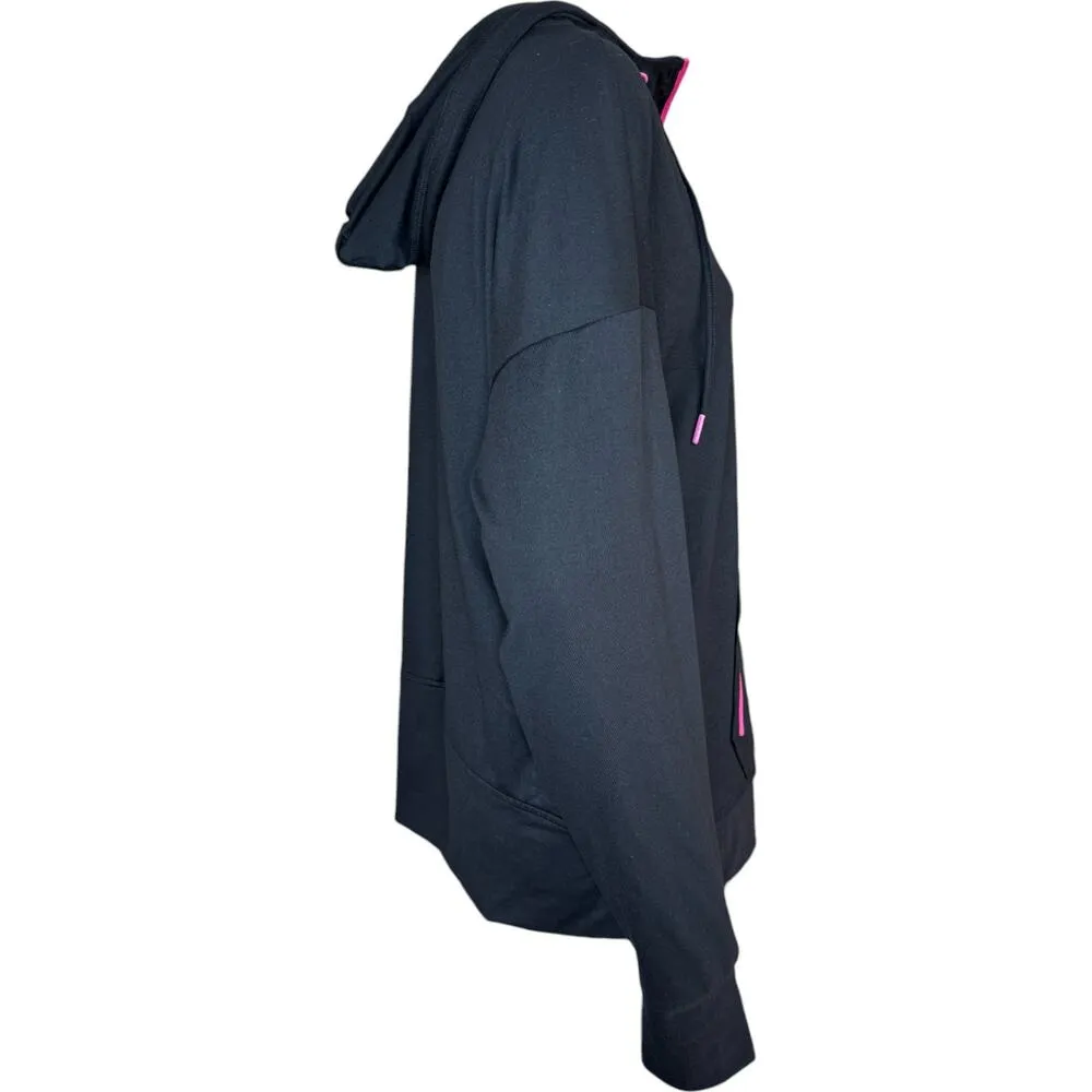 Belle Body by KIm Gravel Zip Athletic Kanga Pocket Hoodie Black Medium - Image 12