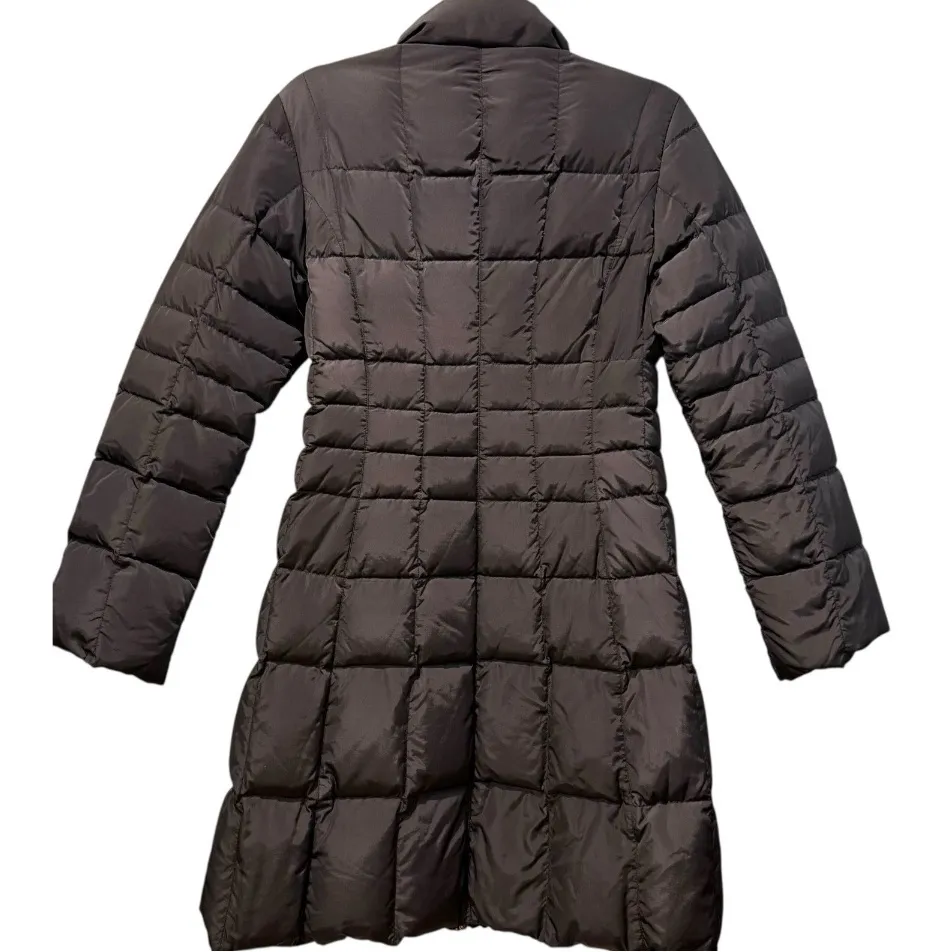 Vintage Moncler Long Black Quilted Down Puffer Coat Women's Size Small / Med - Image 2