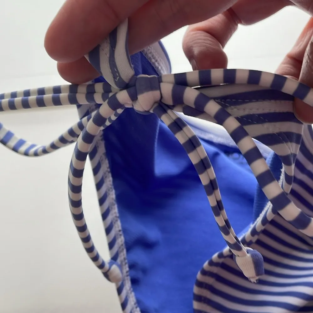 Roxy Bikini Blue Stripe Bottoms XL - Image 5