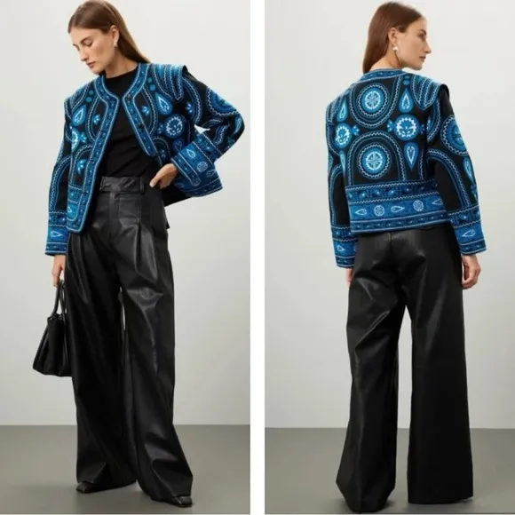 Sea New York Gael Jacket Embroidered Quilted Bomber Size XS - Image 2