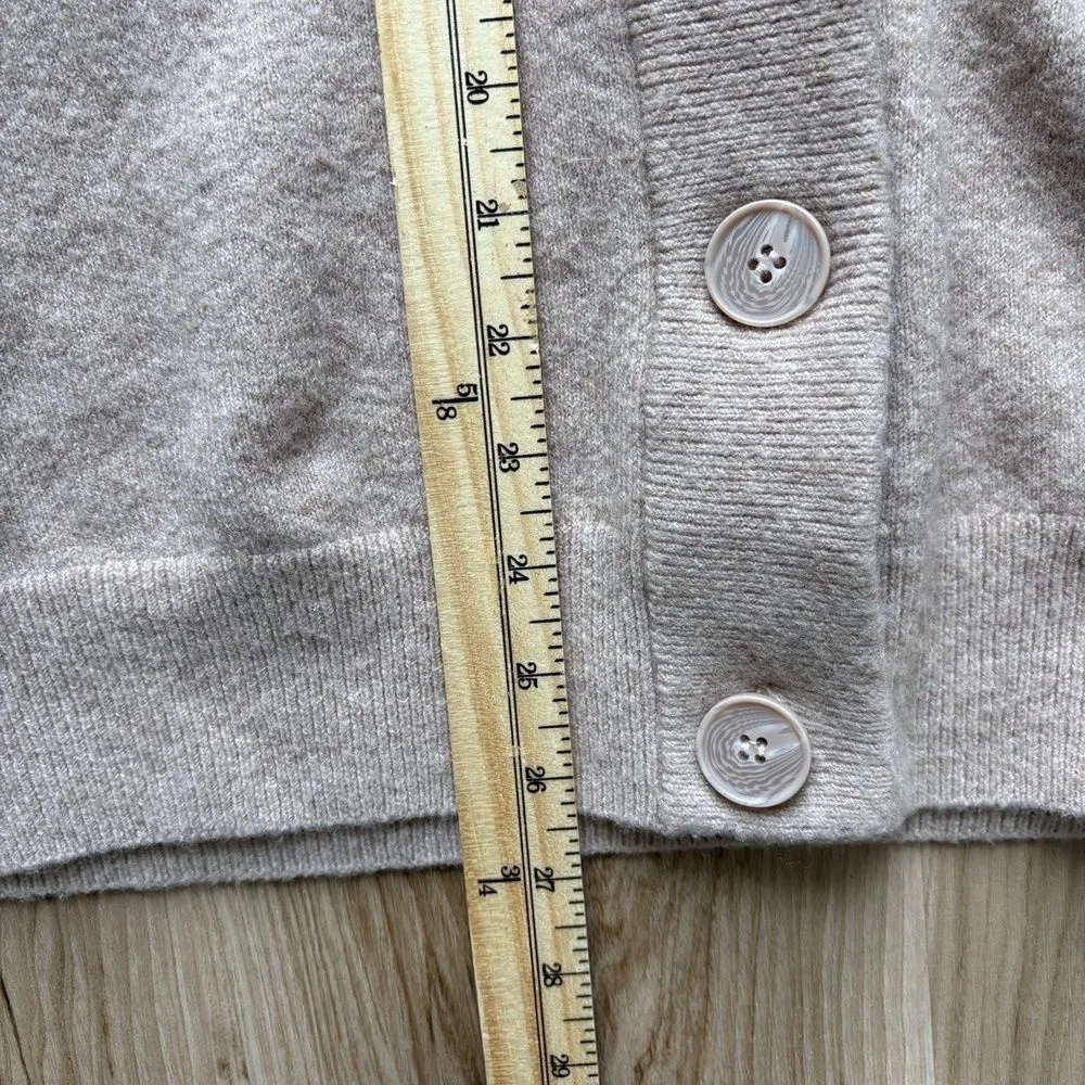 IRO Cardigan Wool Blend Beige Relaxed Fit Button Front Knit Parisian Oversized - Image 7