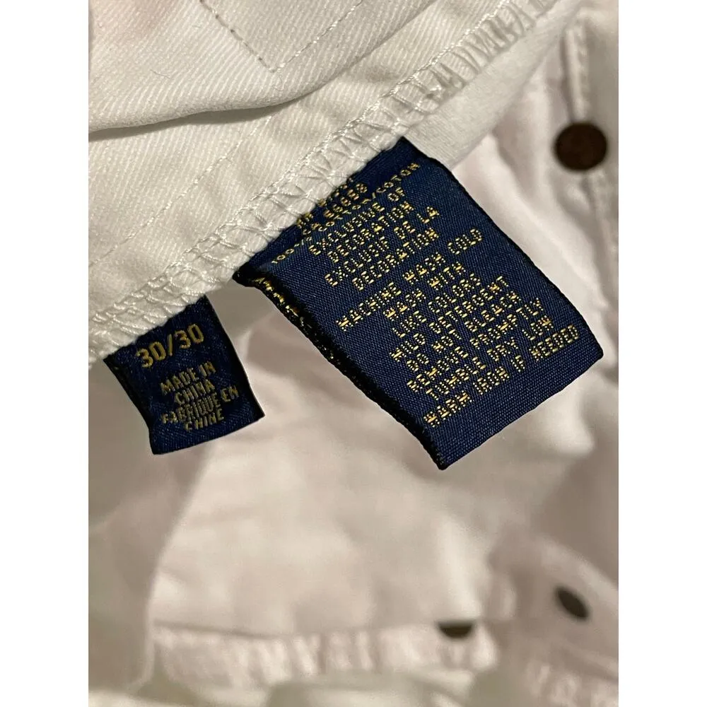 Ralph Lauren Polo  Authentic white dungarees RL Jeans size 30 - Image 3