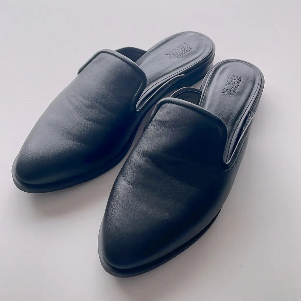 Nordstrom Rack Black Bristol Mules Pointed Toe 9 - Image 2