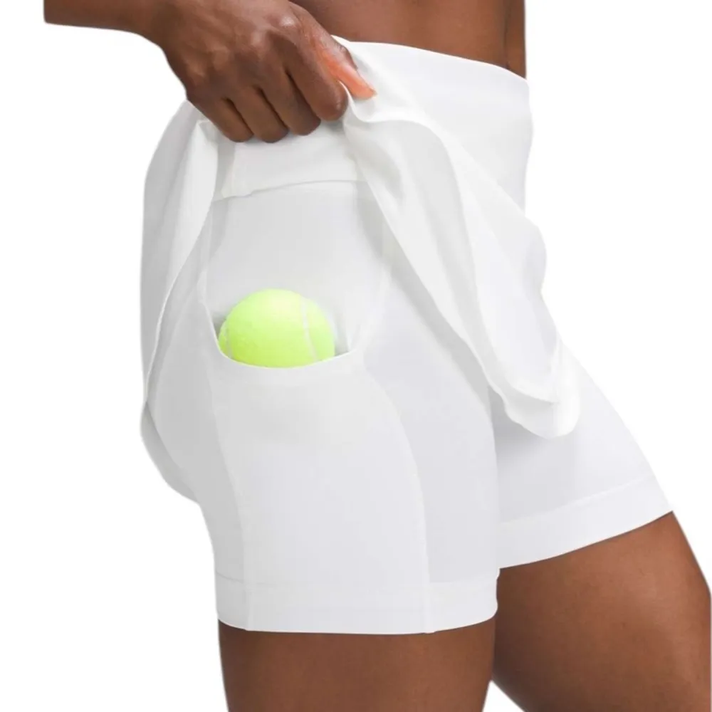 Lululemon Asymmetrical Layered High-Rise White Tennis Skirt Skort Size 2 - Image 3