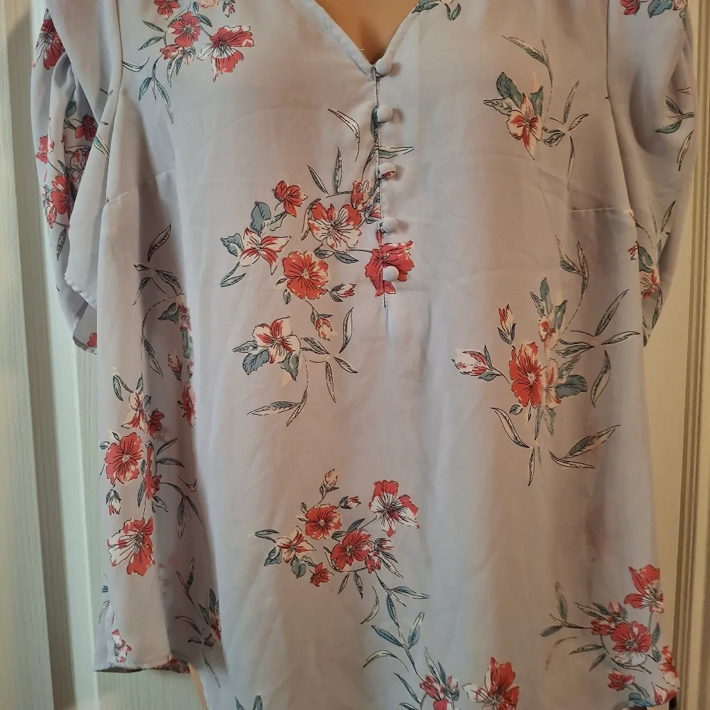 Torrid Sz 3 Floral Button-Down Blouse - Image 7