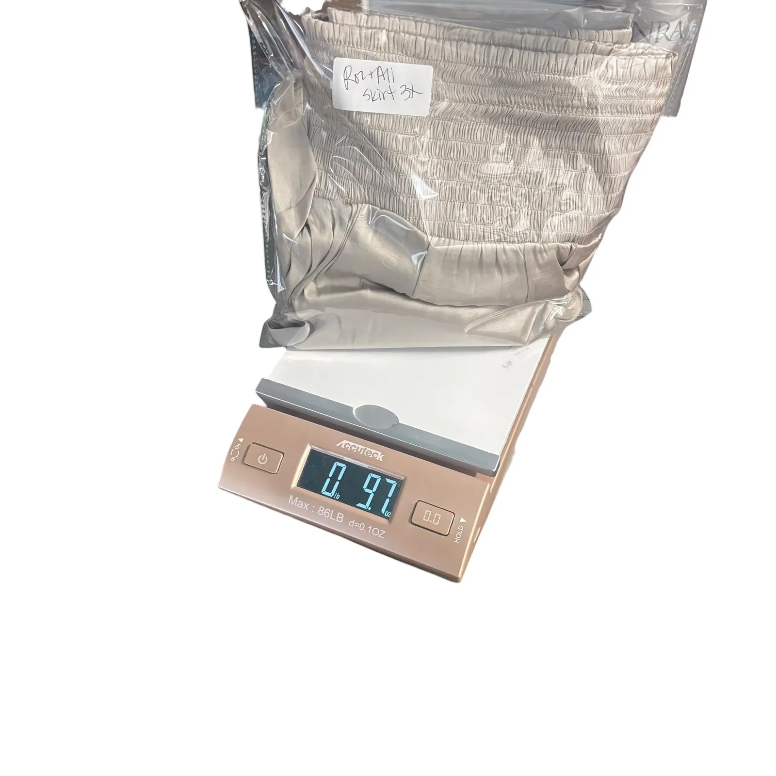 Roz & Ali Tiered Maxi Skirt Women's 3X Gray Smocked Waist Polyester Flowy - Image 8