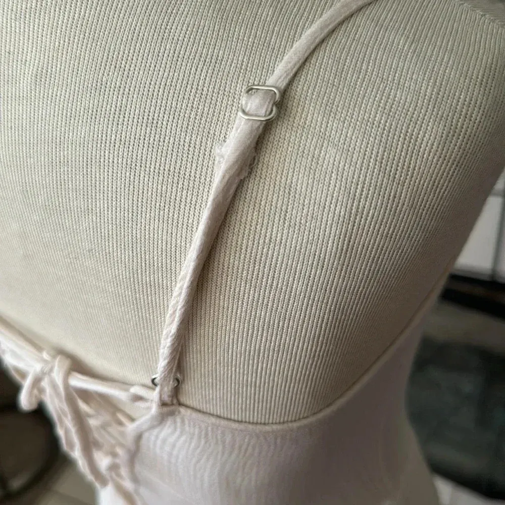 H & M Coachella maxi dress ivory bone color size 2 - Image 8