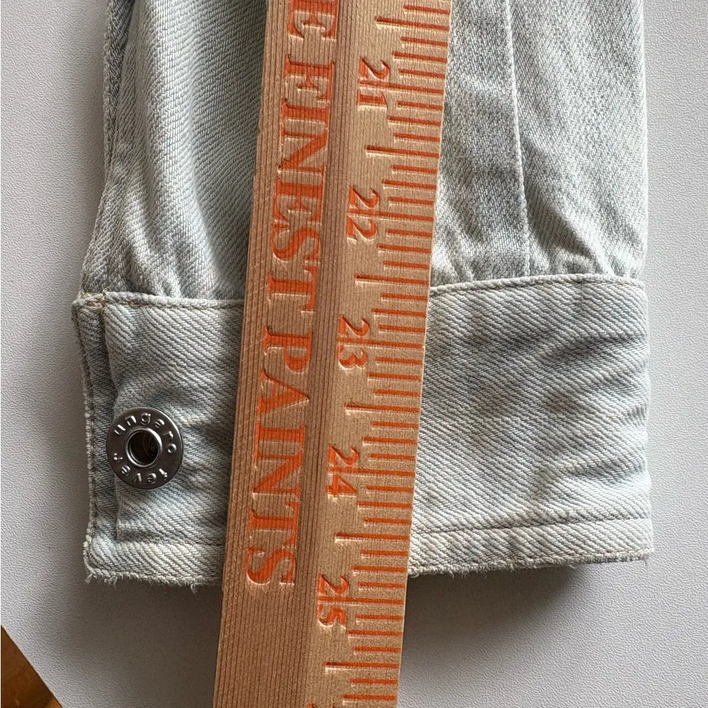 Ungaro fever Women's Distressed Denim Jacket‎ 48 Blue Size L - Image 11