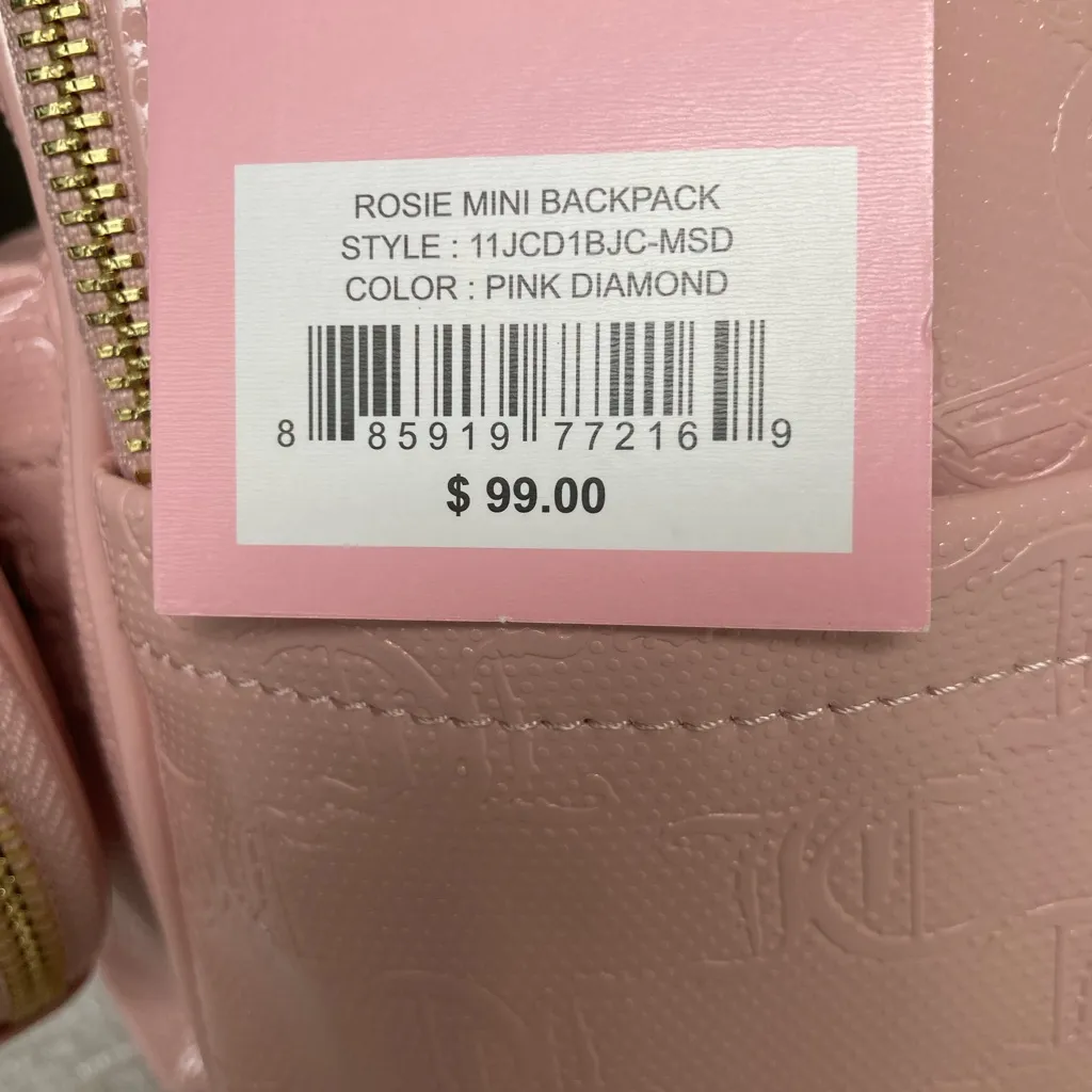 Juicy Couture Pink Mini Backpack with Coin Purse – Glossy Monogram Logo - Image 7