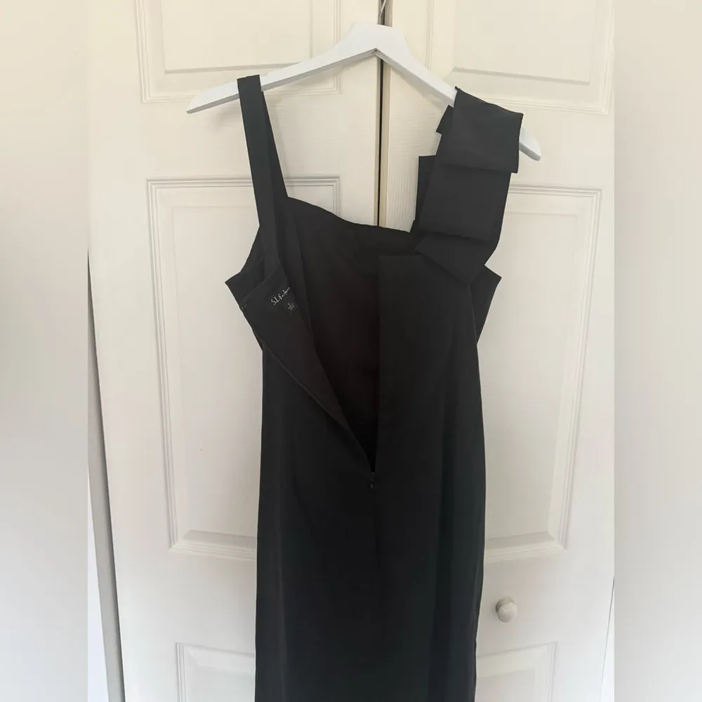 SL Fashions Origami Taffeta Sheath Dress Ruffle One Shoulder Black Dress 12 - Image 5