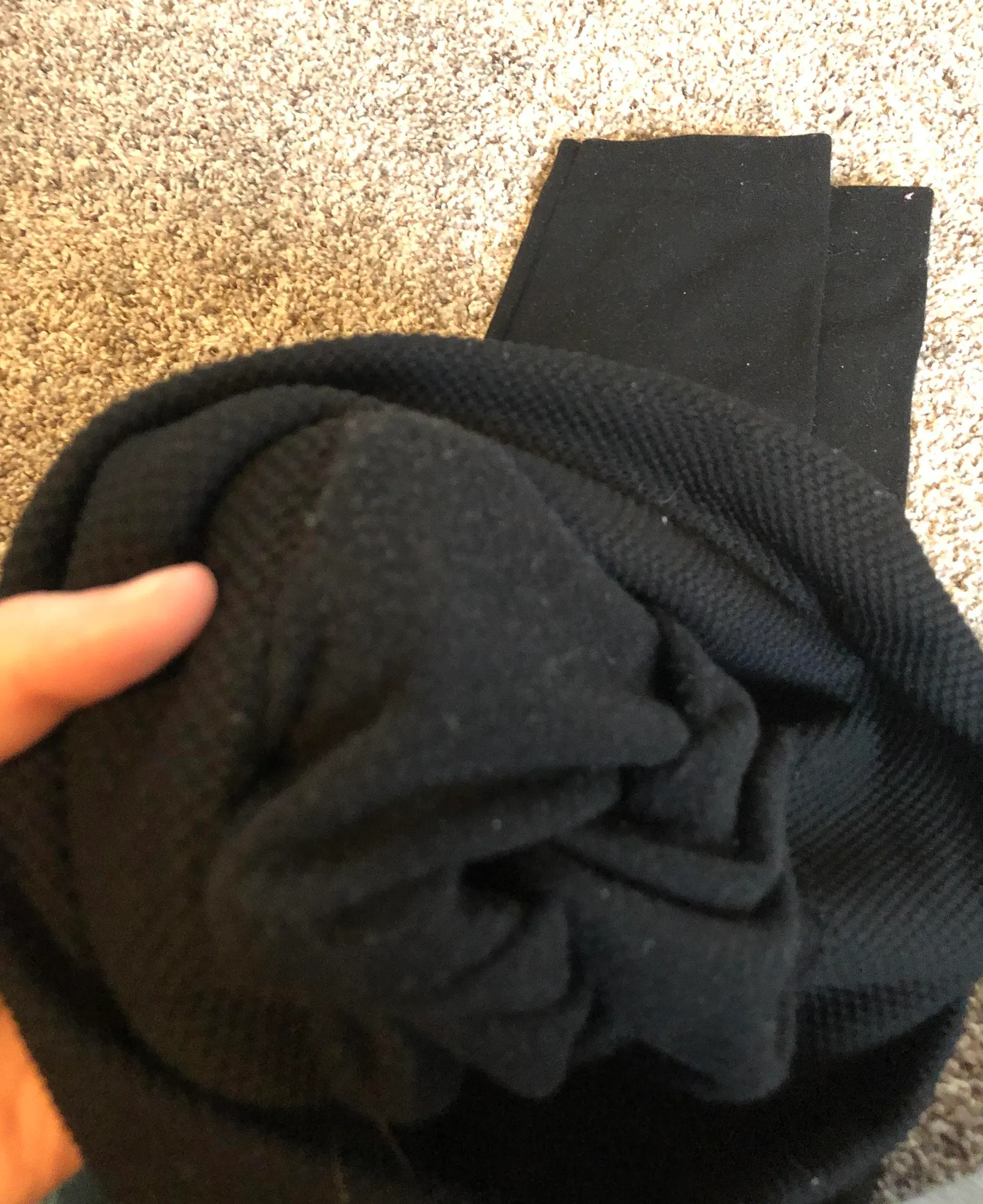 Fleece High Waisted Leggings Black - Image 2