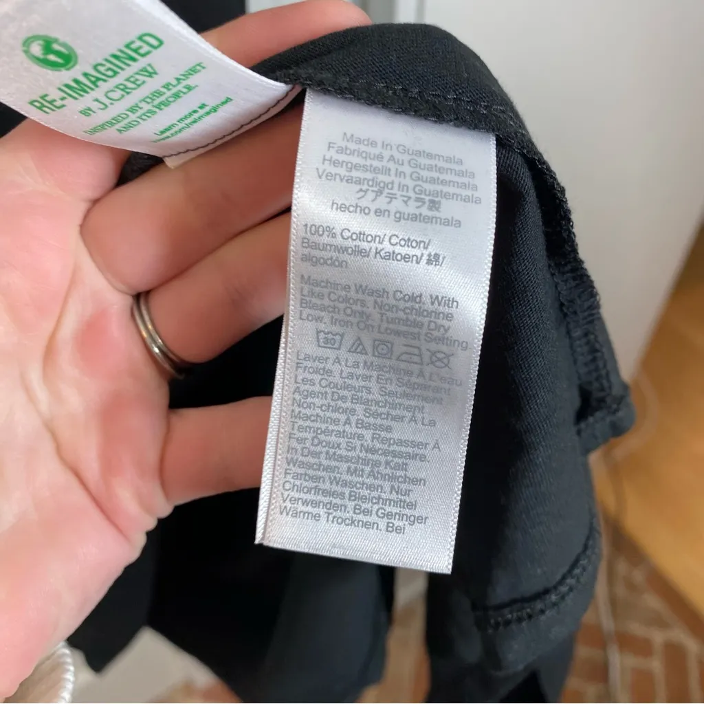 NWT J. Crew factory Black Tiered‎ knit mini dress size xxl nwt preppy old money - Image 5