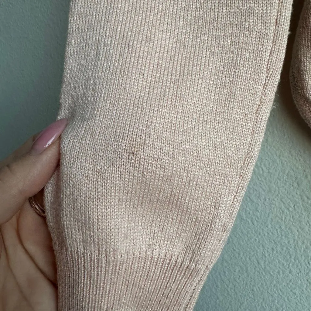 Vintage Ralph Lauren Silk Cashmere Collar Button Down Pink Cardigan Size Small - Image 7